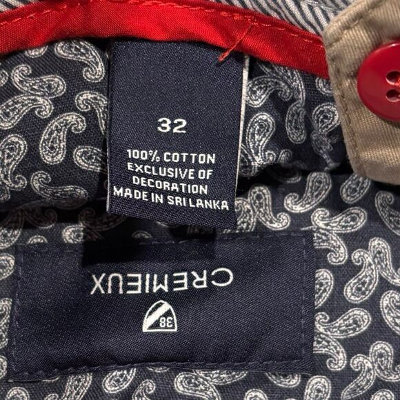 Cremieux Parrot Embroidered Chino Shorts Tropical Casual Khaki Size 32 Madison - Picture 3 of 6